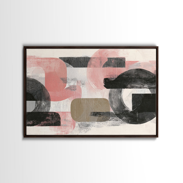 Small Black Bird Crossing White Space Framed Canvas Print, Minimalist Art, Art Prints, Living Room Decor, Oil Painting, Minimal, MIN-3x2-59