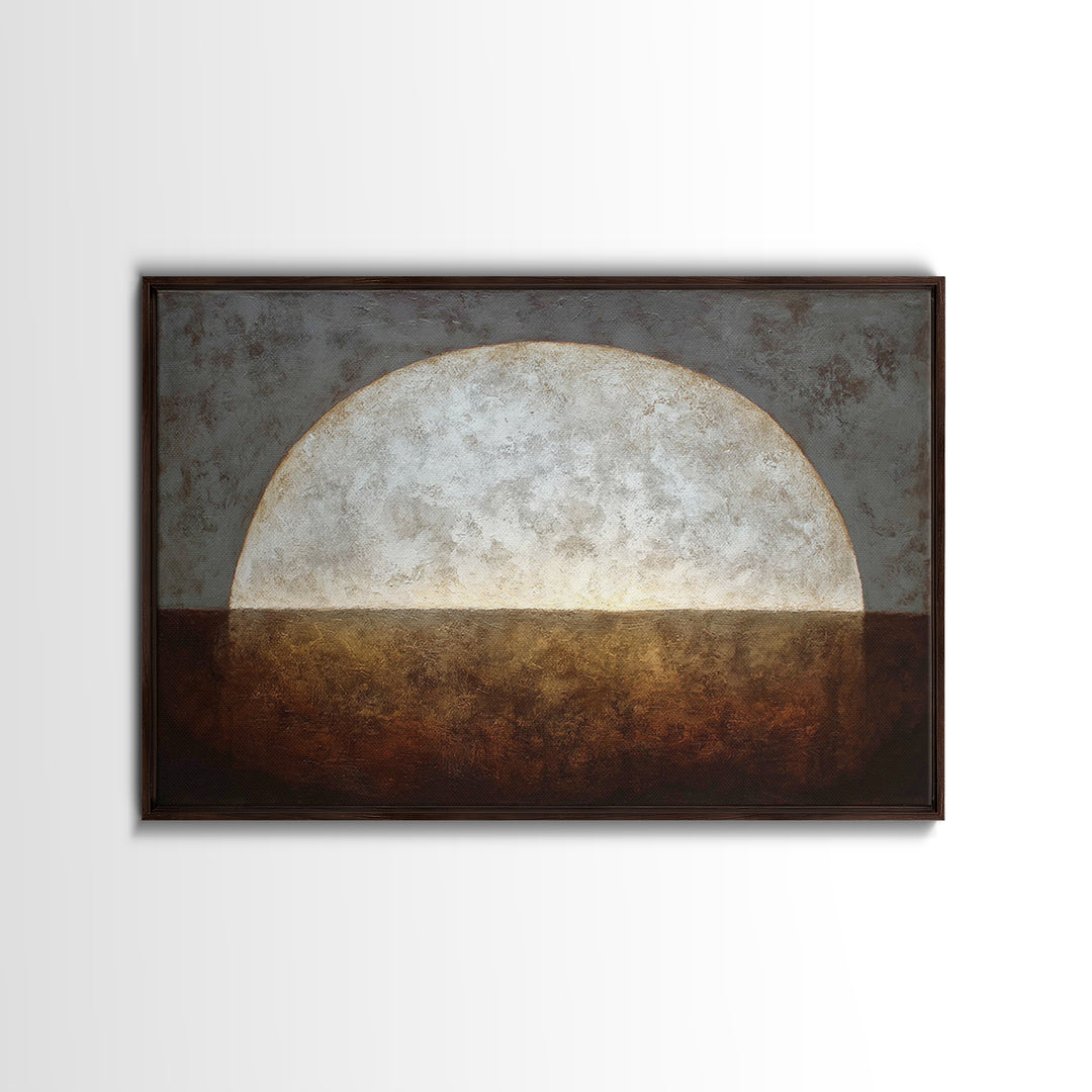 Monochrome Arch and Shadow Composition Framed Canvas Print, Minimalist Art, Textured Painting, Living Room Decor, Minimal, MIN-3x2-60