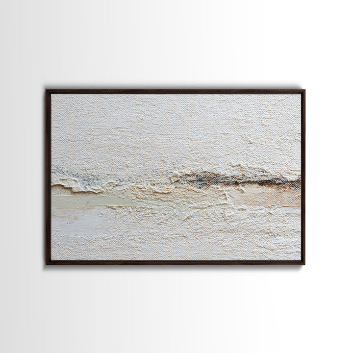 White on White Plaster Texture Study Canvas Print, Minimalist Art, Minimalist Decor, Living Room Decor, Fine Art, Minimal, MIN-3x2-68