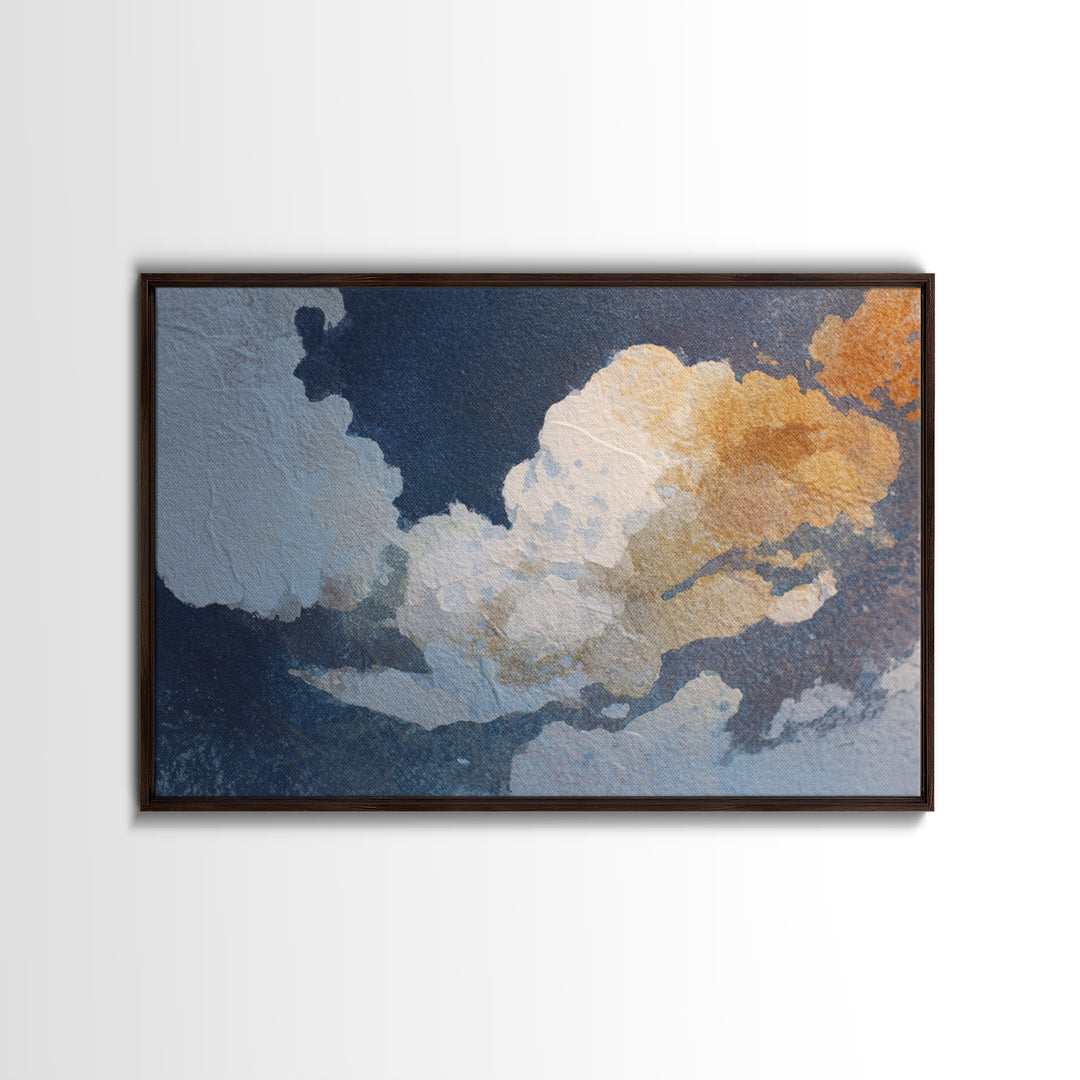 Small Cloud Study Canvas Print, Minimalist Art, Neutral Decor, Living Room Decor, Fine Art, Minimal, Home Decor, Poster, MIN-3x2-73