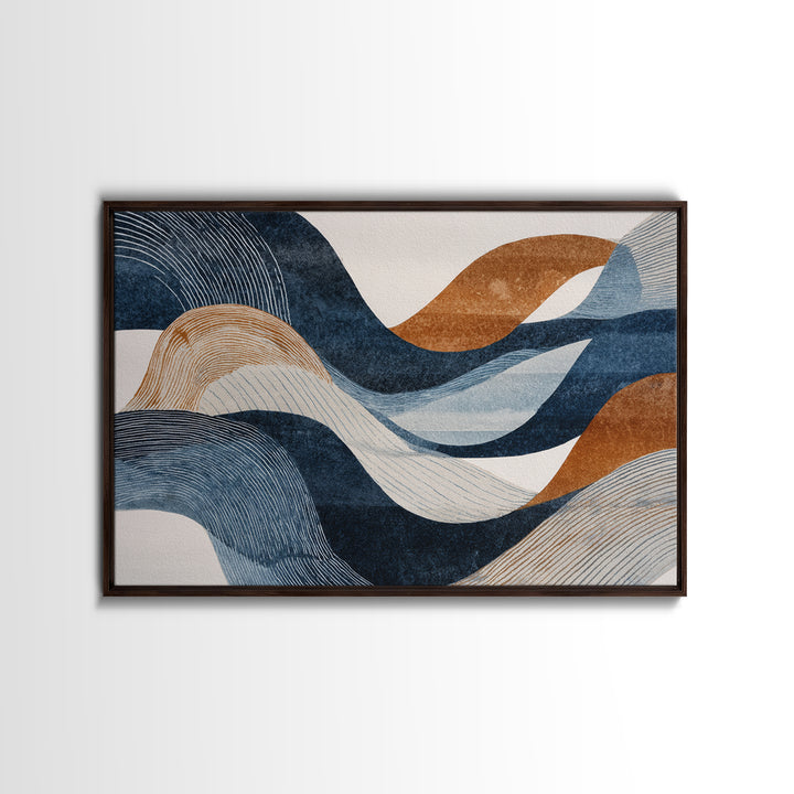 Minimal Abstract Wave Line Canvas Print, Minimalist Art, Boho Decor, Living Room Decor, Fine Art, Minimal, Digital Prints, MIN-3x2-89