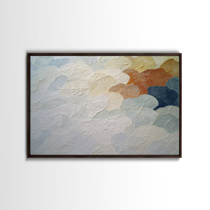 White on White Plaster Texture Study Framed Canvas Print, Minimalist Art, Wall Decor, Living Room Decor, Fine Art, Minimal, MIN-3x2-92