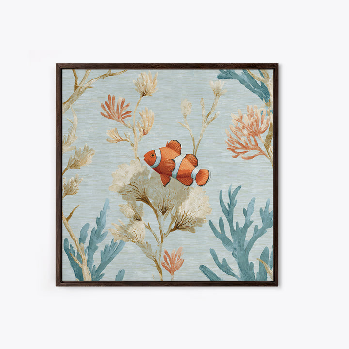 Clownfish Around Anemone Tentacles Canvas Print, Marine Life Art, Marine Life, Living Room Decor, Fine Art, Marine, Art Print, MLA-1x1-92