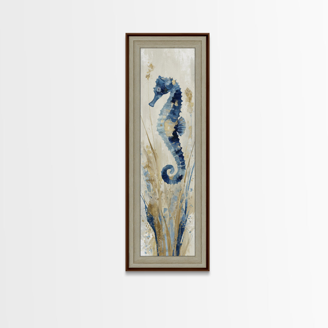 Seahorse Pair Among Sea Grass Canvas Print, Marine Life Art, Marine Life, Living Room Decor, Fine Art, Marine, Art Print, MLA-1x3-17