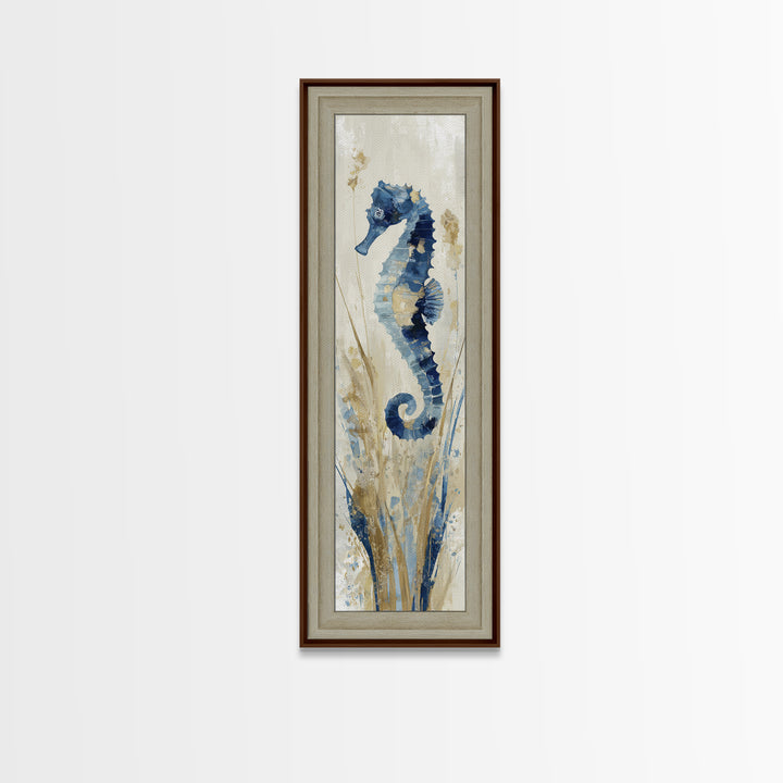 Seahorse Pair Among Sea Grass Canvas Print, Marine Life Art, Marine Life, Living Room Decor, Fine Art, Marine, Art Print, MLA-1x3-17