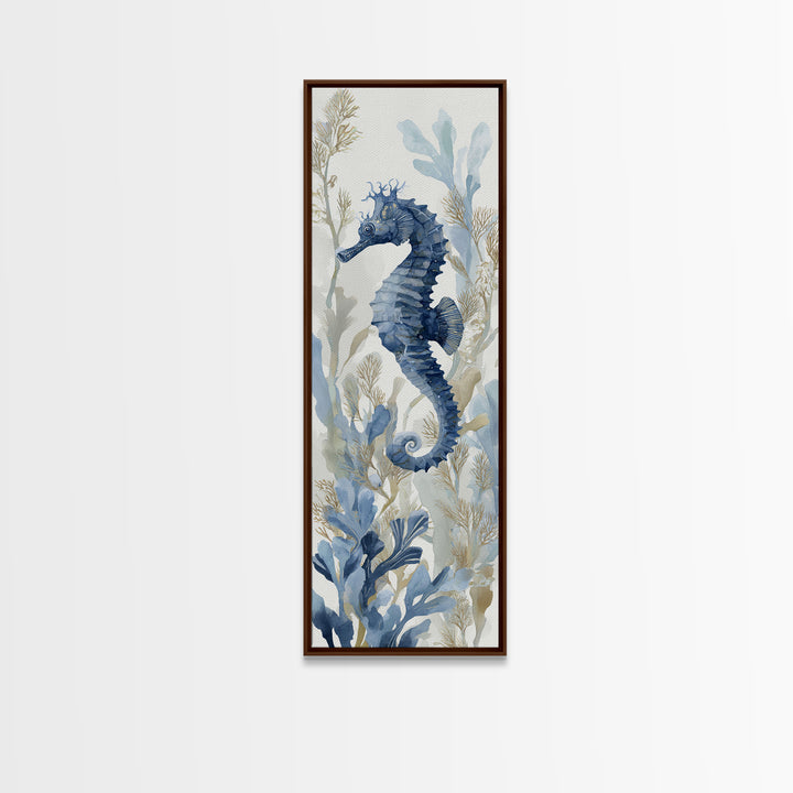 Sea Dragon Drifting Among Kelp Framed Canvas Print, Marine Life Art, Ocean Prints, Living Room Decor, Fine Art, Marine, MLA-1x3-29