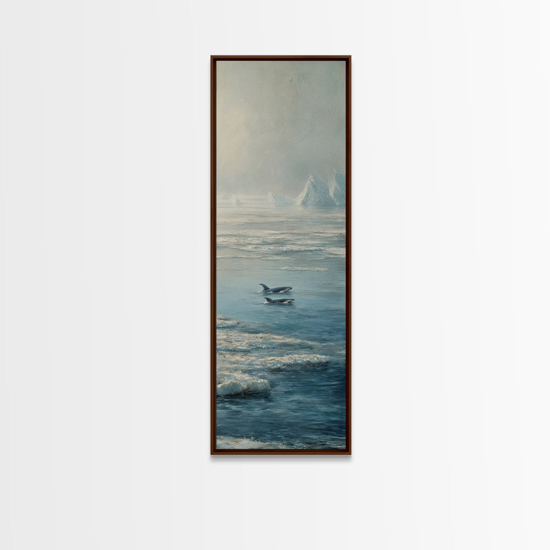 Humpback Whale and Calf Canvas Print, Marine Life Art, Coastal Wall Decor, Living Room Decor, Marine, Coastal Home Decor, MLA-1x3-6