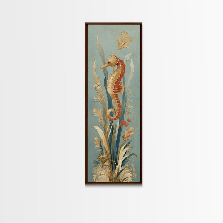 Seahorse Pair Among Sea Grass Canvas Print, Marine Life Art, Marine Life, Living Room Decor, Fine Art, Marine, Art Print, MLA-1x3-65