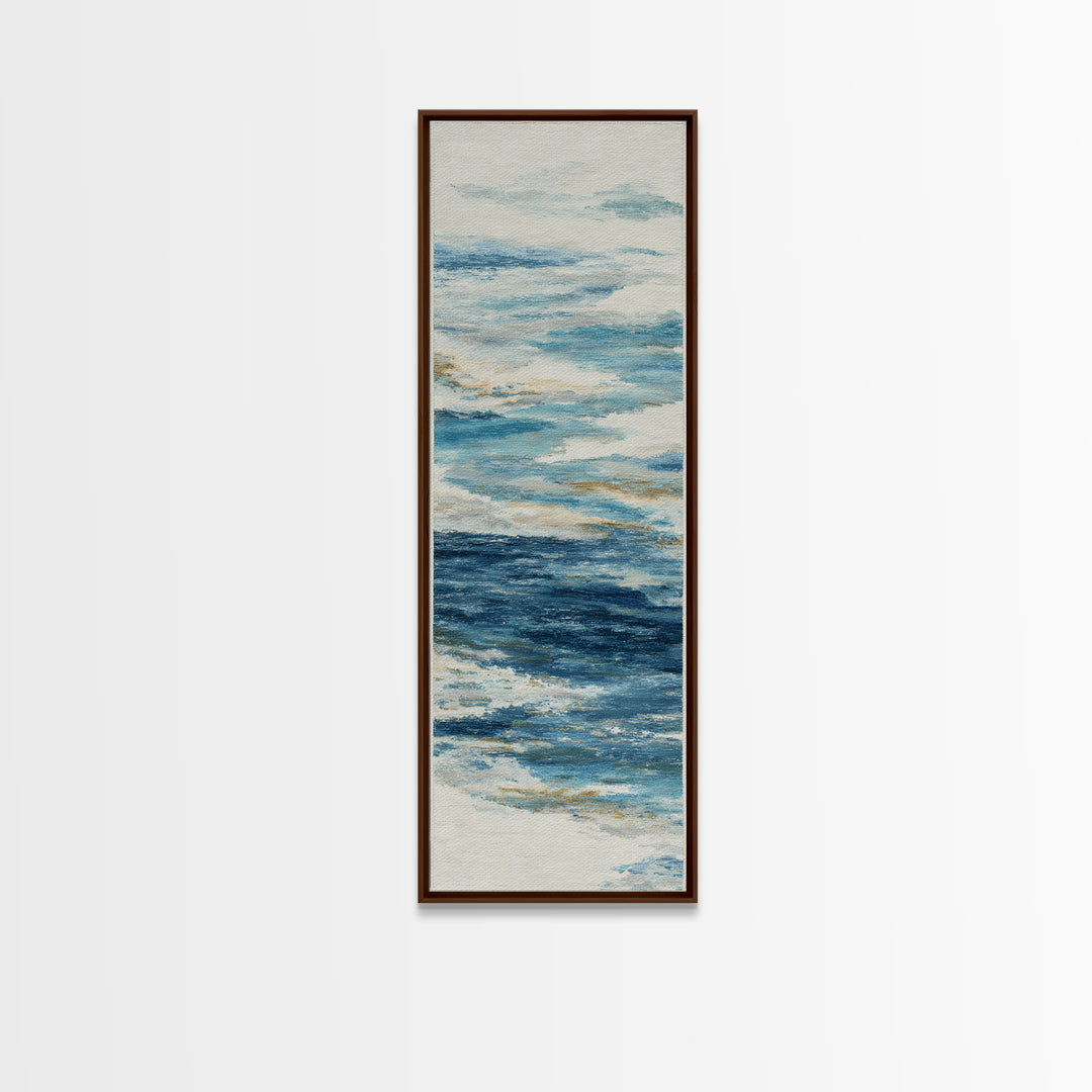 Whale Tail Rising from Misty Ocean Canvas Print, Marine Life Art, Marine Life, Living Room Decor, Fine Art, Marine, Art Print, MLA-1x3-86