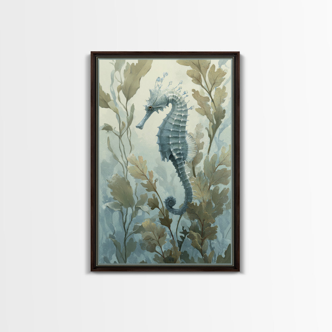Sea Dragon Drifting Among Kelp Framed Canvas Print, Marine Life Art, Home Decor, Living Room Decor, Fine Art, Marine, MLA-2x3-25