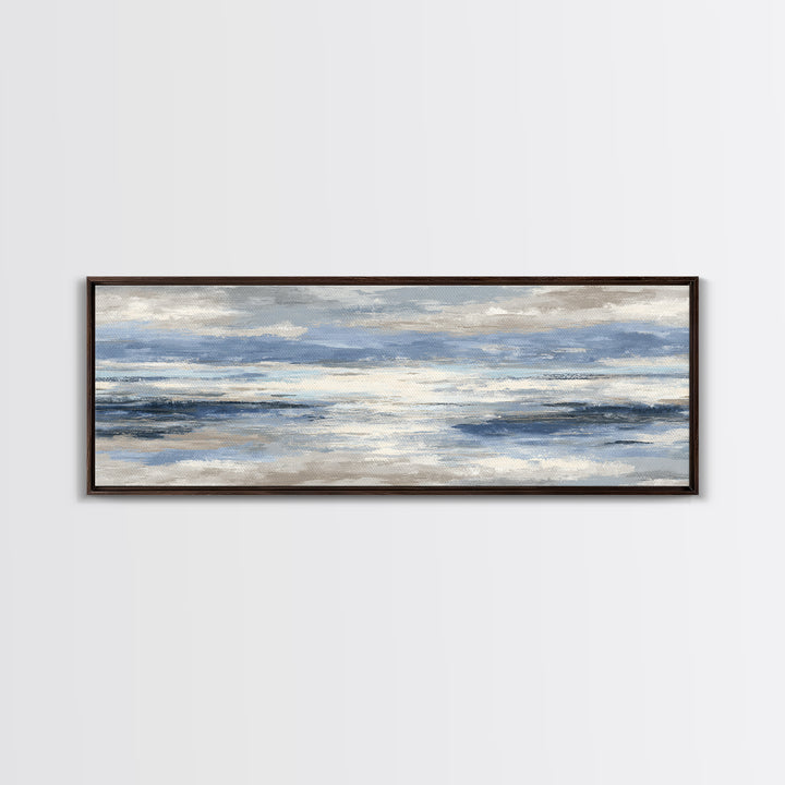 Orca Beneath Northern Lights Canvas Print, Marine Life Art, Statement Artwork, Living Room Decor, Marine, Coastal Wall Art, MLA-3x1-48