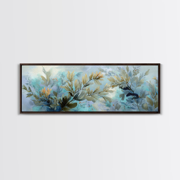 Sea Dragon Drifting Among Kelp Framed Canvas Print, Marine Life Art, Beach Prints, Living Room Decor, Fine Art, Marine, MLA-3x1-81