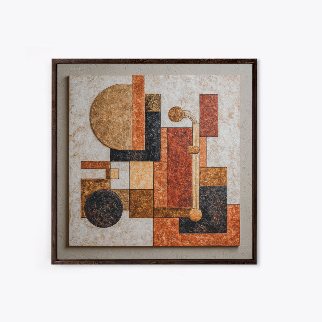 Jazz Musician in Angular Mid Century Style Canvas Print, Midcentury Modern Art, Statement Artwork, Living Room Decor, Retro, MMA-1x1-9