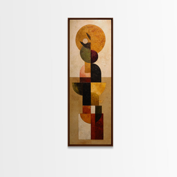 Sunburst Clock Composition Canvas Print, Midcentury Modern Art, Digital Print, Living Room Decor, Retro, Minimalist Wall Art, MMA-1x3-33