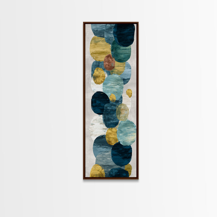 Teal Sofa Era Abstract Pattern Without Furniture Canvas Print, Midcentury Modern Art, Mid Century Modern, Living Room Decor, MMA-1x3-60