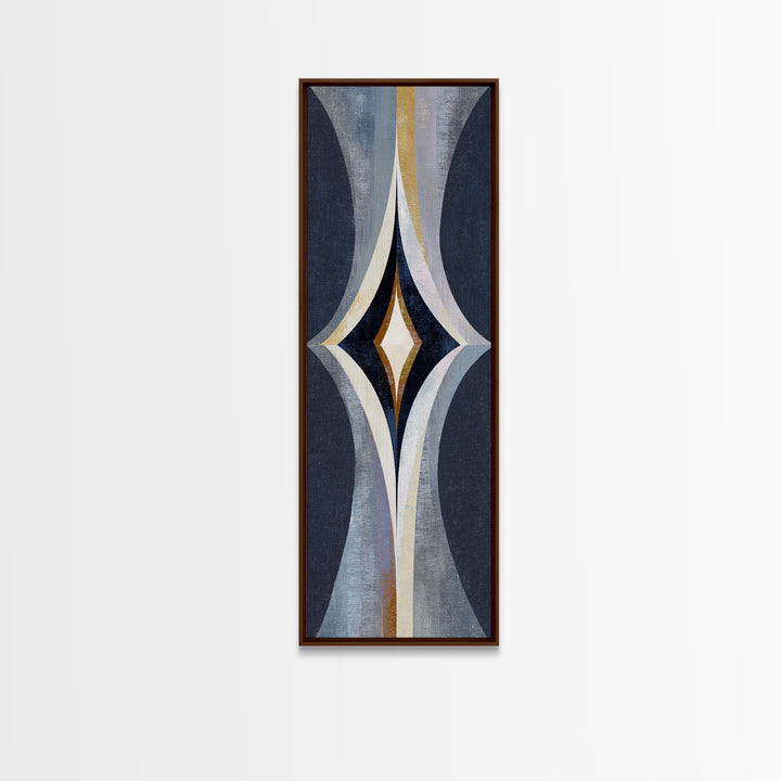 Rocket Ship in Retro Space Age Design Canvas Print, Midcentury Modern Art, Textured Painting, Living Room Decor, Retro, MMA-1x3-98