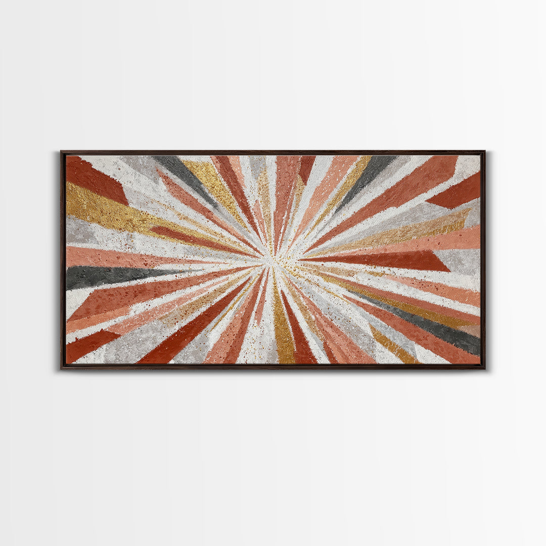 Atomic Starburst Pattern Canvas Print, Midcentury Modern Art, Art Print, Living Room Decor, Fine Art, Retro, Abstract Wall Art, MMA-2x1-94