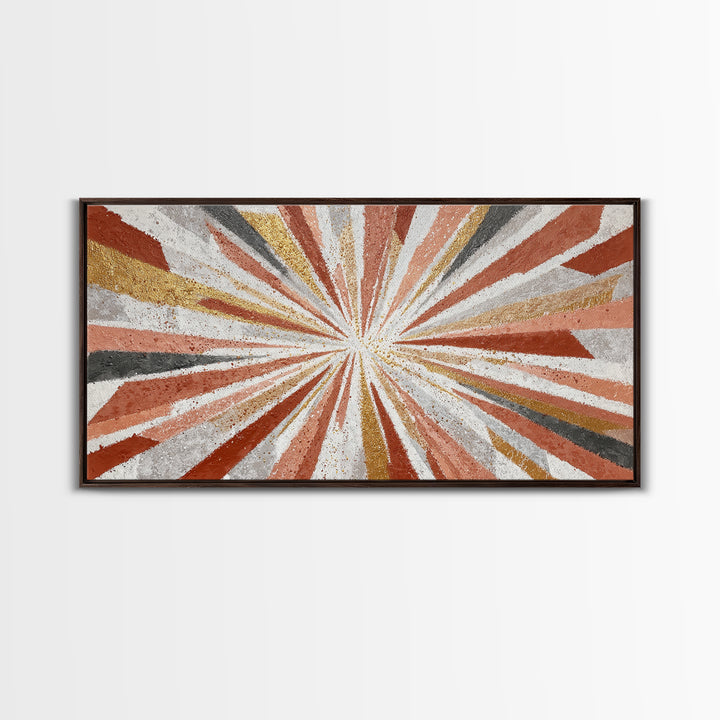 Atomic Starburst Pattern Canvas Print, Midcentury Modern Art, Art Print, Living Room Decor, Fine Art, Retro, Abstract Wall Art, MMA-2x1-94