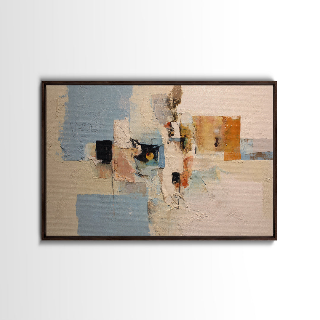 Jazz Musician in Angular Mid Century Style Canvas Print, Midcentury Modern Art, Modern Art, Living Room Decor, Oil Painting, MMA-3x2-61