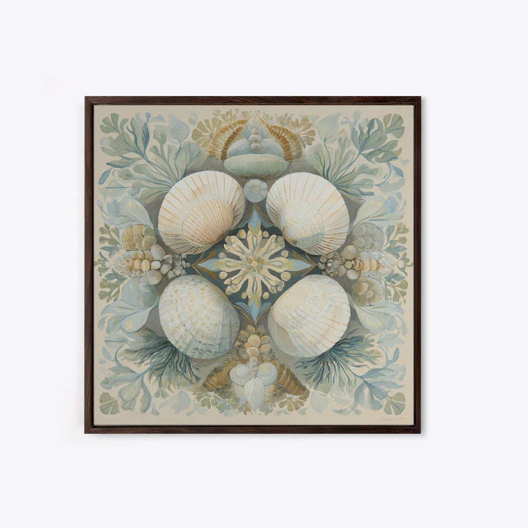 Coastal Shells and Water Study Canvas Print, Medical Office Art, Office Decor, Calm, Brain Poster, Healthcare Wall Art, MOA-1x1-20