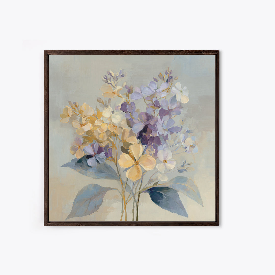 Lavender Botanical Still Life Framed Canvas Print, Medical Office Art, Biology Art, Office Decor, Oil Painting, Calm, MOA-1x1-21