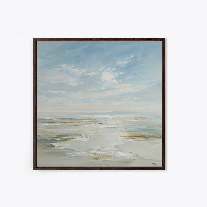 Peaceful Ocean Horizon Framed Canvas Print, Medical Office Art, Printable Art, Office Decor, Fine Art, Calm, Medical Wall Art, MOA-1x1-28
