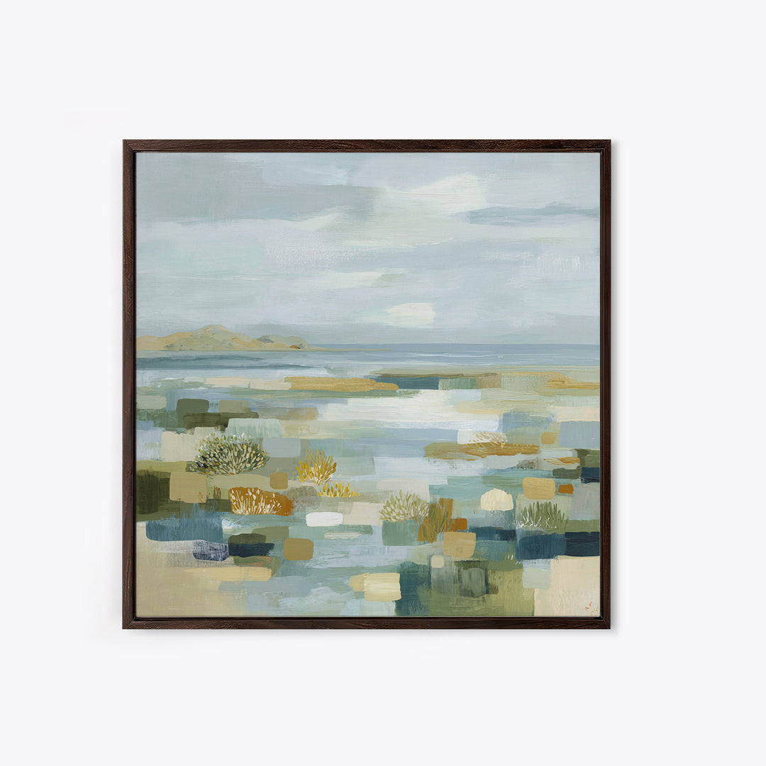 Clean Geometric Composition Framed Canvas Print, Medical Office Art, Biology Art, Office Decor, Abstract Art, Calm, Art Print, MOA-1x1-34