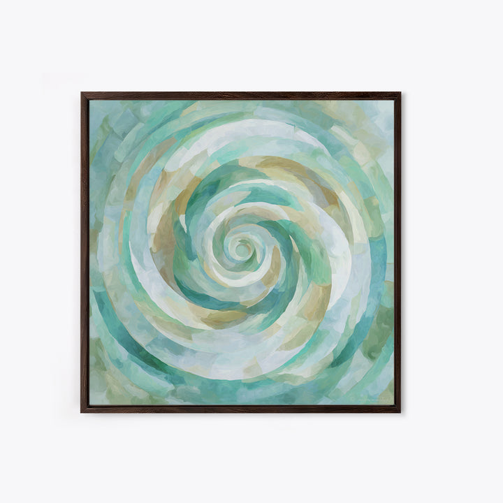 Abstract Healing Spiral Framed Canvas Print, Medical Office Art, Healthcare Wall Art, Office Decor, Abstract Art, Calm, MOA-1x1-39