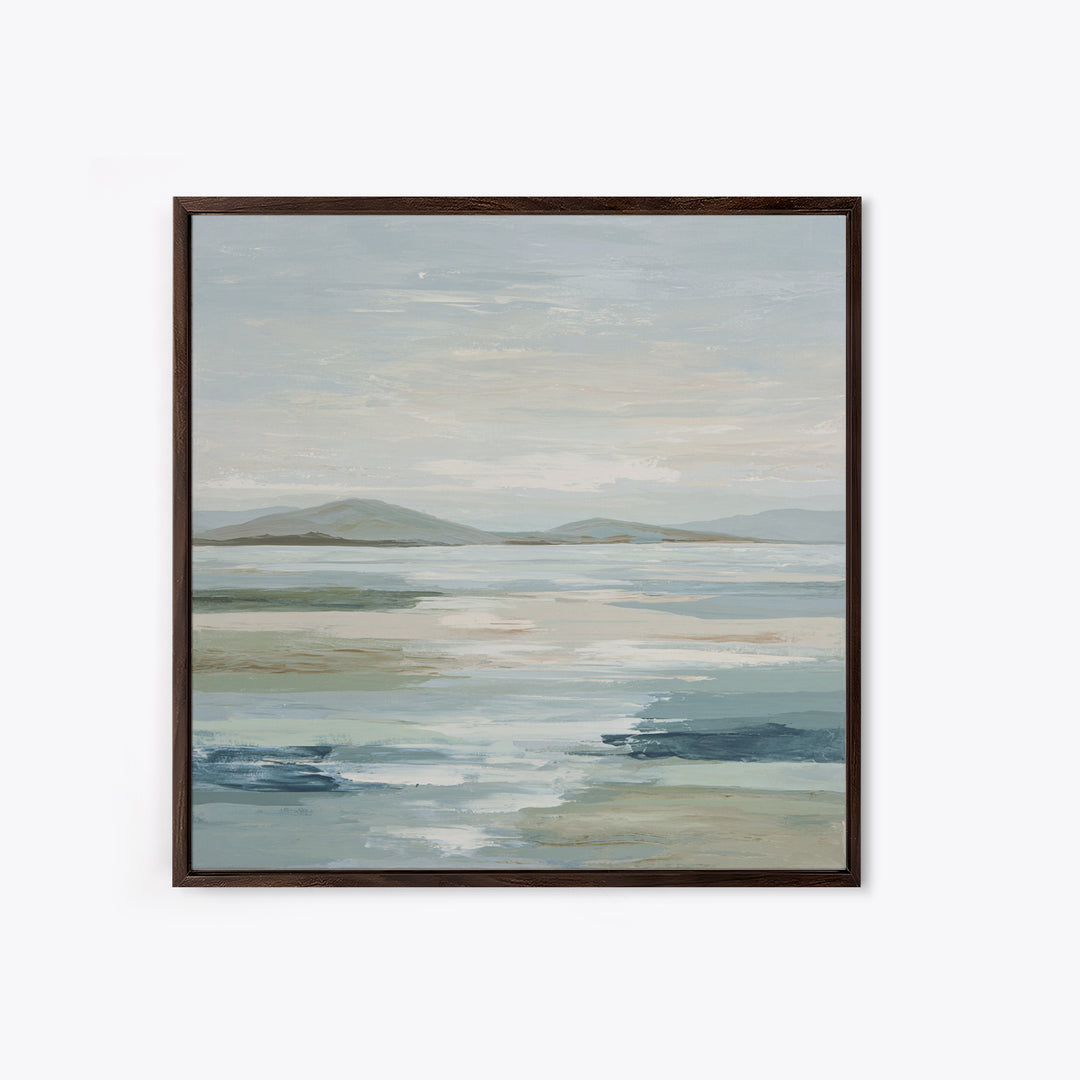 Peaceful Ocean Horizon Framed Canvas Print, Medical Office Art, Healthcare Wall Art, Office Decor, Calm, Gallery Decor, MOA-1x1-52