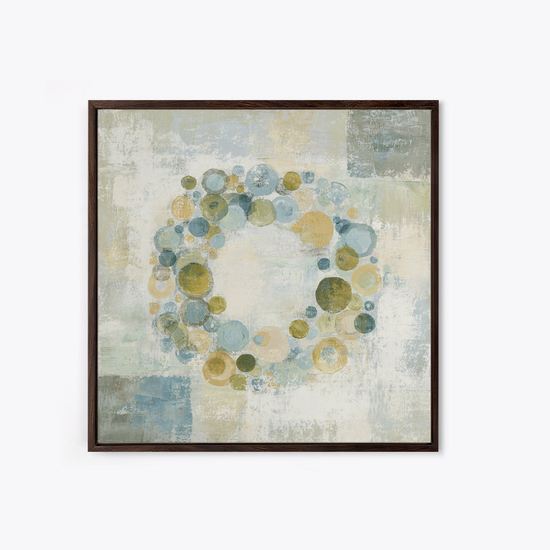 Abstract Cells and Circles as Soothing Pattern Framed Canvas Print, Medical Office Art, Fine Art Print, Office Decor, MOA-1x1-53