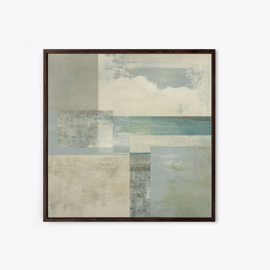 Clean Geometric Composition Framed Canvas Print, Medical Office Art, Biology Art, Office Decor, Abstract Art, Calm, Art Print, MOA-1x1-58