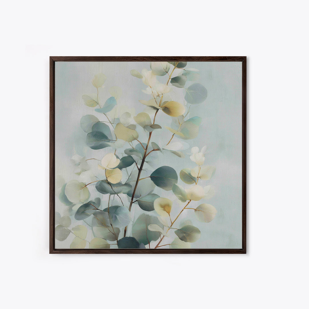 Botanical Eucalyptus Branch Canvas Print, Medical Office Art, Modern Decor, Office Decor, Fine Art, Calm, Home Decor, MOA-1x1-75