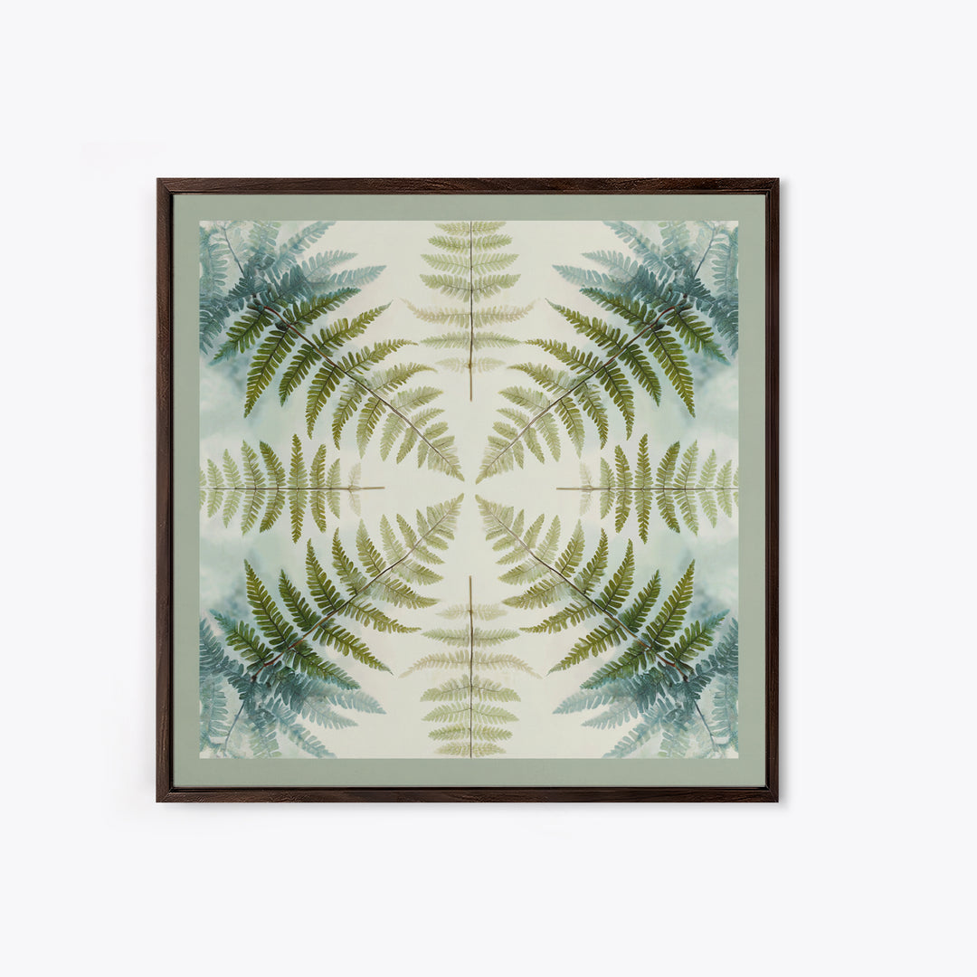 Minimal Green Fern Specimen Framed Canvas Print, Medical Office Art, Medical Student Gift, Office Decor, Fine Art, Calm, MOA-1x1-8