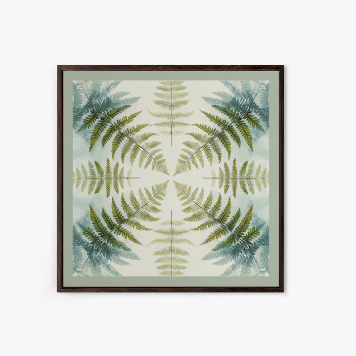 Minimal Green Fern Specimen Framed Canvas Print, Medical Office Art, Medical Student Gift, Office Decor, Fine Art, Calm, MOA-1x1-8