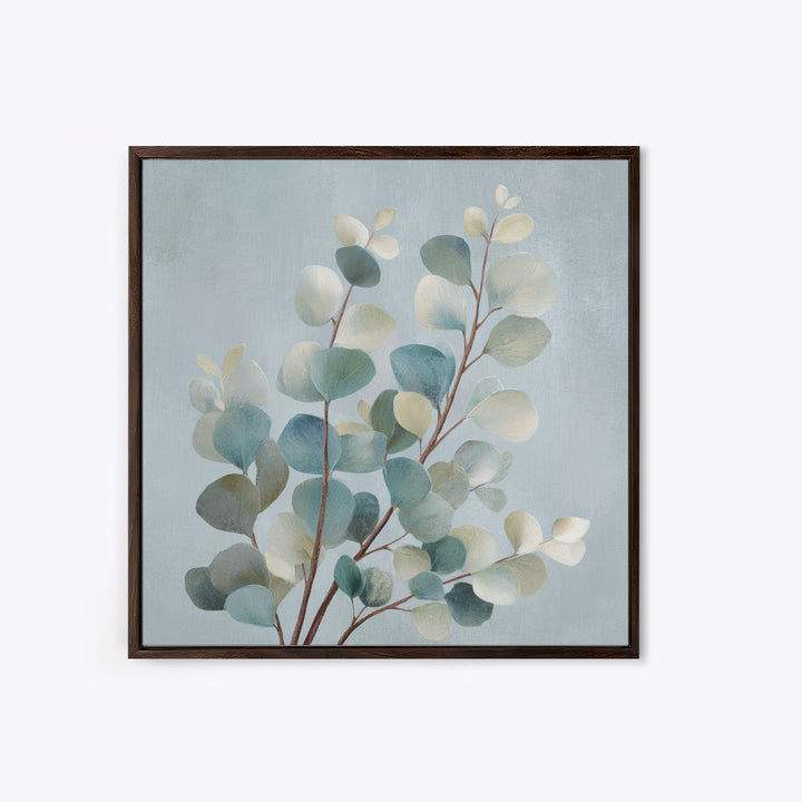 Botanical Eucalyptus Branch Canvas Print, Medical Office Art, Wall Art, Office Decor, Oil Painting, Calm, Printable Card, MOA-1x1-99