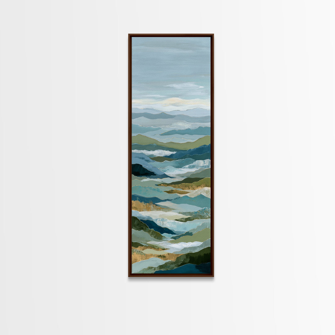 Soft Mountain Landscape Canvas Print, Medical Office Art, Biology Art, Office Decor, Fine Art, Calm, Art Print, Room Decor, MOA-1x3-14