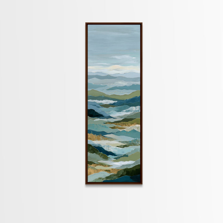 Soft Mountain Landscape Canvas Print, Medical Office Art, Biology Art, Office Decor, Fine Art, Calm, Art Print, Room Decor, MOA-1x3-14