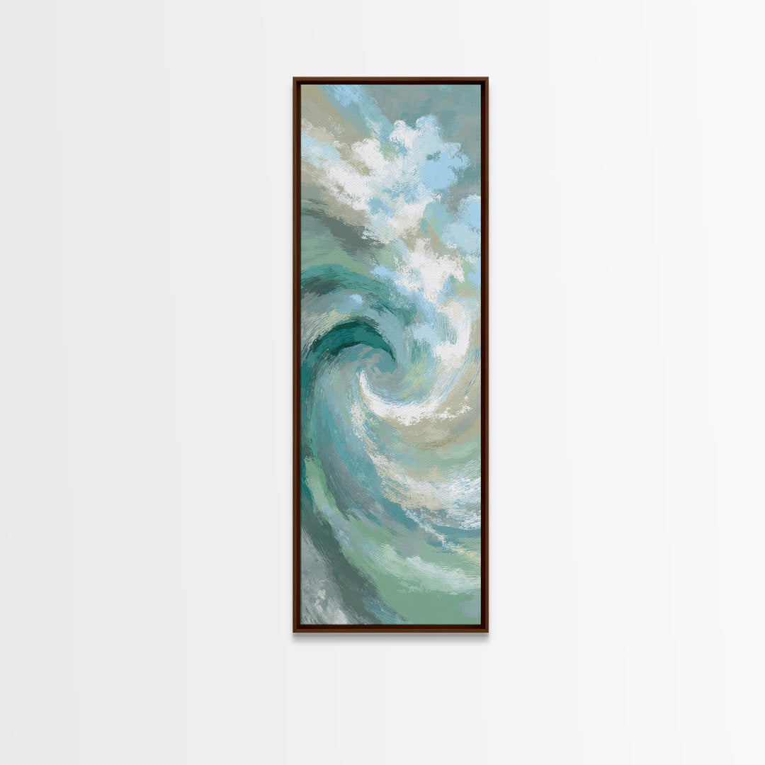 Abstract Healing Spiral Framed Canvas Print, Medical Office Art, Minimalist Decor, Office Decor, Abstract Art, Calm, MOA-1x3-3