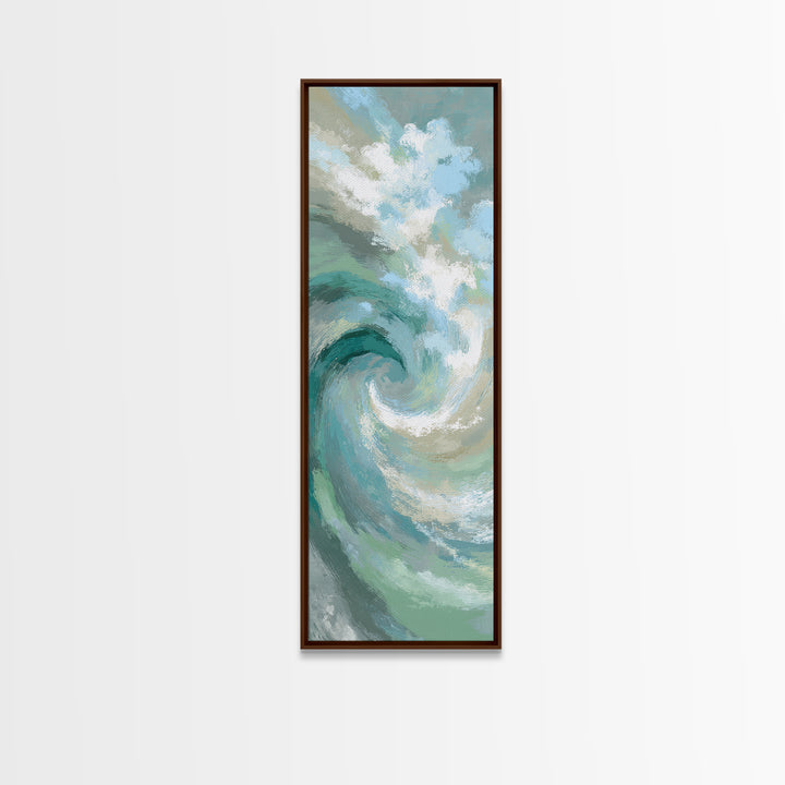 Abstract Healing Spiral Framed Canvas Print, Medical Office Art, Minimalist Decor, Office Decor, Abstract Art, Calm, MOA-1x3-3