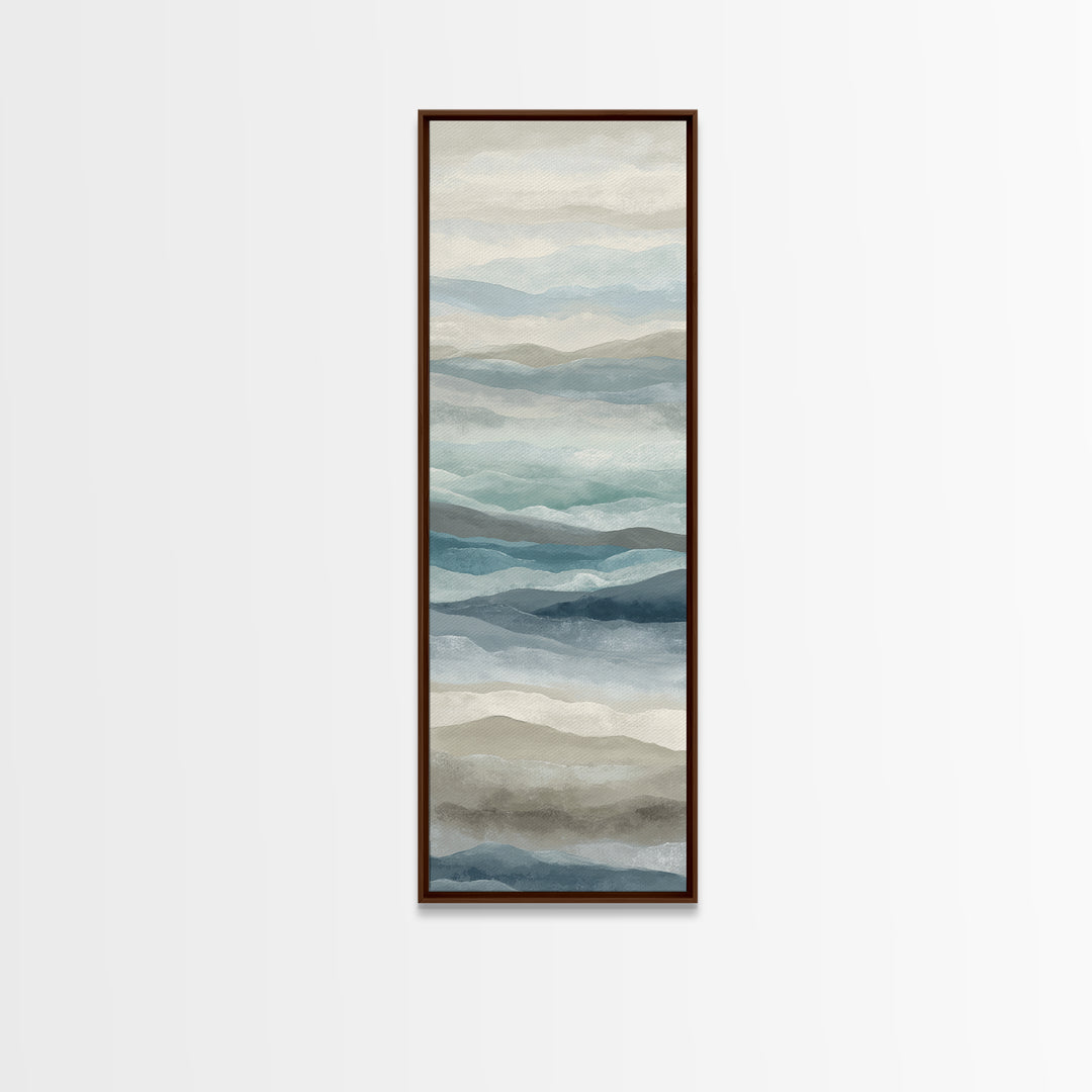 Peaceful Ocean Horizon Canvas Print, Medical Office Art, Printable Wall Art, Office Decor, Oil Painting, Calm, Anatomy Wall Art, MOA-1x3-40