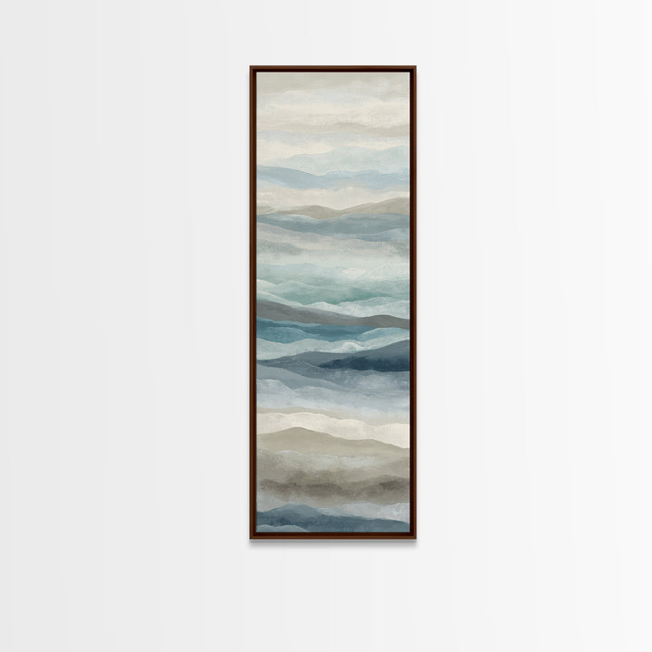 Peaceful Ocean Horizon Canvas Print, Medical Office Art, Printable Wall Art, Office Decor, Oil Painting, Calm, Anatomy Wall Art, MOA-1x3-40