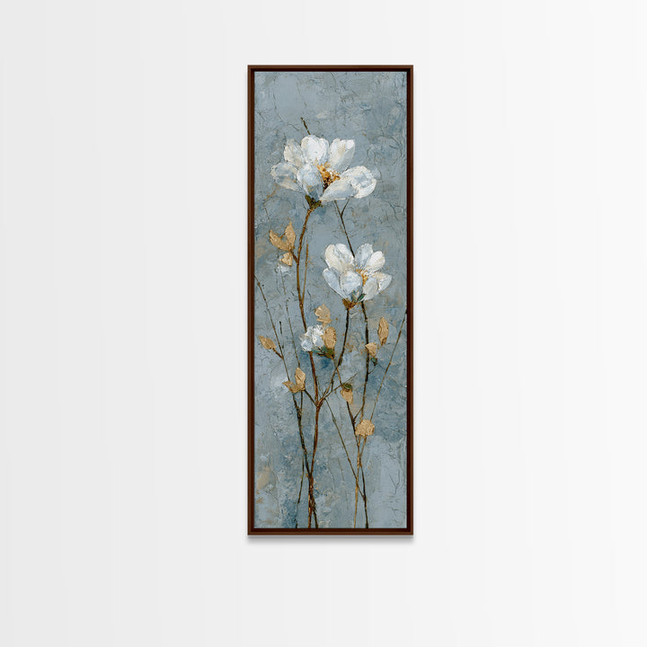 White Orchid on Gray Stone Surface Canvas Print, Medical Office Art, Nurse Wall Art, Office Decor, Fine Art, Calm, Room Decor, MOA-1x3-42