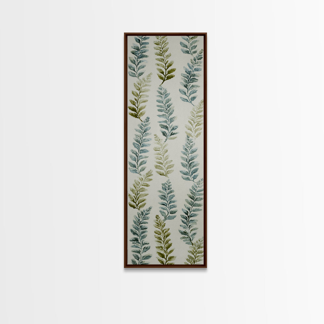 Minimal Green Fern Specimen Canvas Print, Medical Office Art, Contemporary Art, Office Decor, Fine Art, Calm, Animal Art, MOA-1x3-44