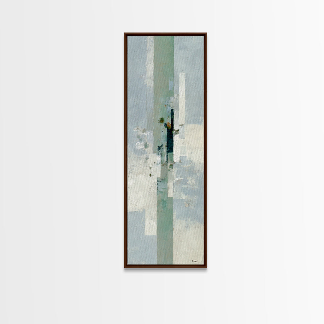 Clean Geometric Composition Framed Canvas Print, Medical Office Art, Science Art, Office Decor, Abstract Art, Calm, MOA-1x3-46