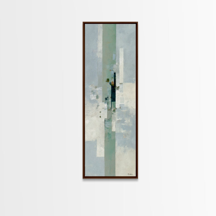 Clean Geometric Composition Framed Canvas Print, Medical Office Art, Science Art, Office Decor, Abstract Art, Calm, MOA-1x3-46