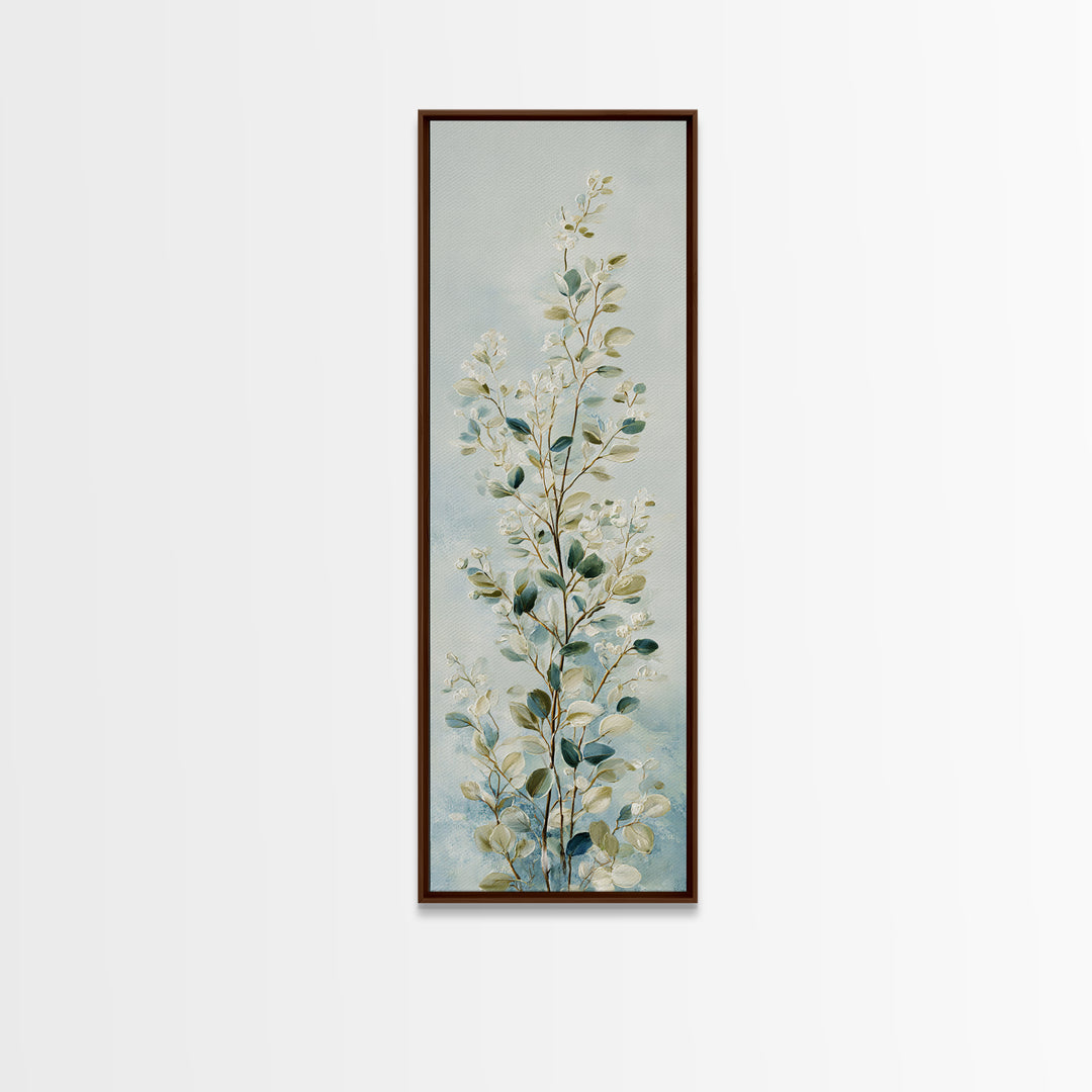 Botanical Eucalyptus Branch Canvas Print, Medical Office Art, Healthcare Wall Art, Office Decor, Watercolor Art, Calm, MOA-1x3-63