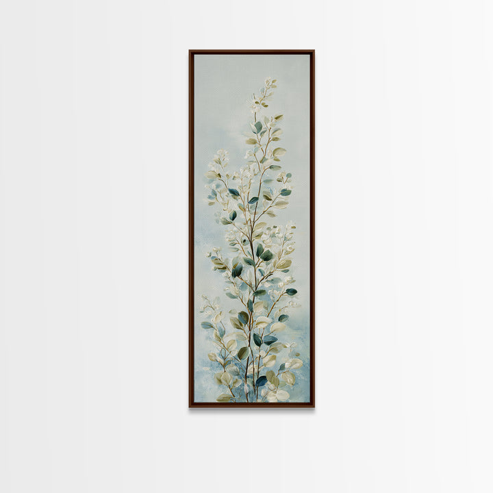 Botanical Eucalyptus Branch Canvas Print, Medical Office Art, Healthcare Wall Art, Office Decor, Watercolor Art, Calm, MOA-1x3-63