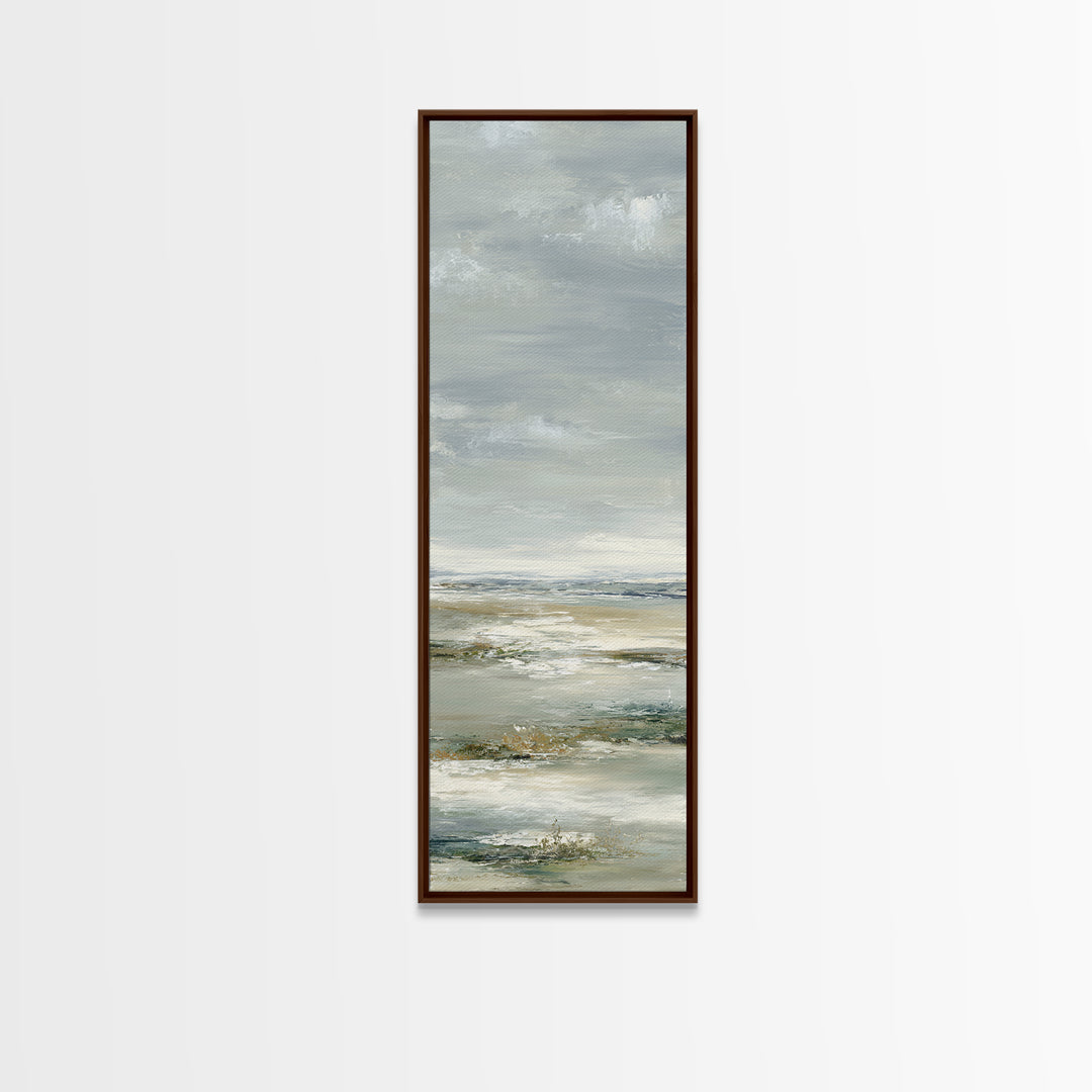 Peaceful Ocean Horizon Framed Canvas Print, Medical Office Art, Teal Wall Art, Office Decor, Fine Art, Calm, Anatomy Art, MOA-1x3-64
