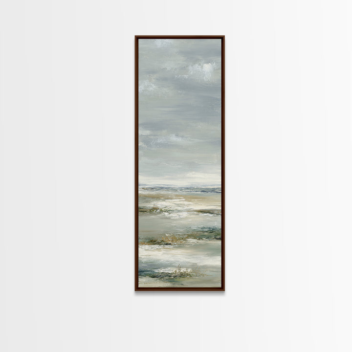 Peaceful Ocean Horizon Framed Canvas Print, Medical Office Art, Teal Wall Art, Office Decor, Fine Art, Calm, Anatomy Art, MOA-1x3-64