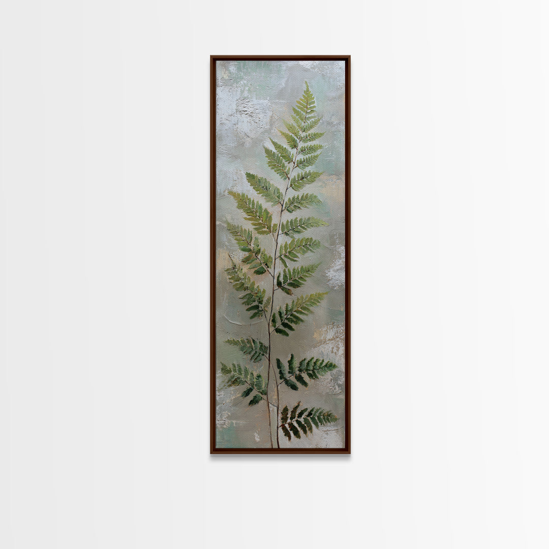 Minimal Green Fern Specimen Canvas Print, Medical Office Art, Dental Office Decor, Office Decor, Fine Art, Calm, Brain Art, MOA-1x3-68